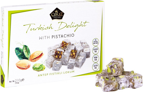 Pistachio turkish delight 210g - turkish,
