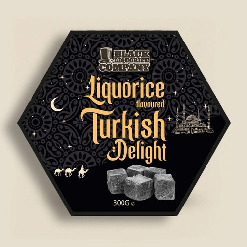 Liquorice turkish delight - turkish,